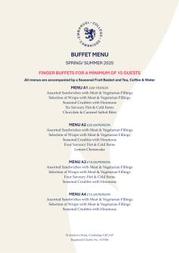 Image of Buffet Menu