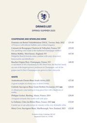 Image of Drinks List